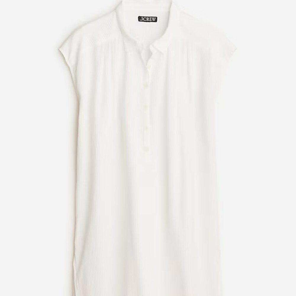 NWT - J. Crew Cap-sleeve tunic cover-up in soft gauze - Picture 4 of 6